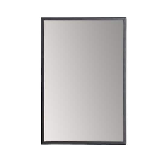 Habitat Evri 24" Black Rectangular Wall Mirror